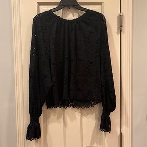 Free people black lace top